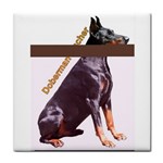 Doberman Pinscher Dog Tile Coaster