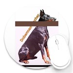 Doberman Pinscher Dog Round Mousepad