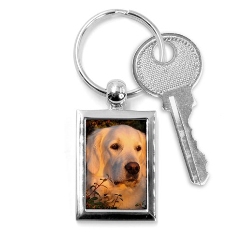 Golden Retriever Dog Key Chain (Rectangle) from ArtsNow.com Front