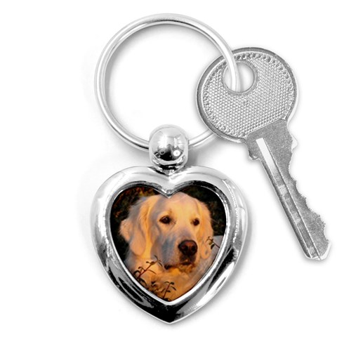 Golden Retriever Dog Key Chain (Heart) from ArtsNow.com Front
