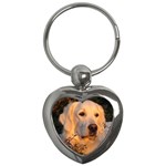 Golden Retriever Dog Key Chain (Heart)