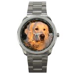 Golden Retriever Dog Sport Metal Watch