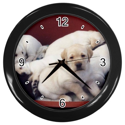 Labrador Retriever Dog Wall Clock (Black) from ArtsNow.com Front