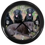 Labrador Retriever Dog Wall Clock (Black)