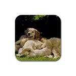 Labrador Retriever Dog Rubber Square Coaster (4 pack)
