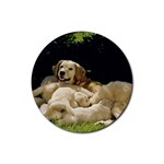 Labrador Retriever Dog Rubber Round Coaster (4 pack)