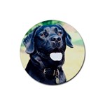 Labrador Retriever Dog Rubber Round Coaster (4 pack)