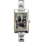 Labrador Retriever Dog Rectangular Italian Charm Watch