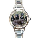 Labrador Retriever Dog Round Italian Charm Watch