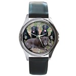 Labrador Retriever Dog Round Metal Watch