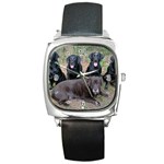 Labrador Retriever Dog Square Metal Watch