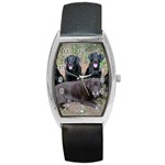 Labrador Retriever Dog Barrel Style Metal Watch