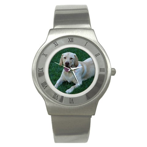 Labrador Retriever Dog Stainless Steel Watch from ArtsNow.com Front