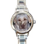 Labrador Retriever Dog Round Italian Charm Watch