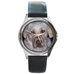 Labrador Retriever Dog Round Metal Watch