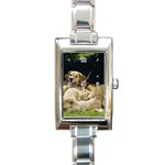 Labrador Retriever Dog Rectangular Italian Charm Watch