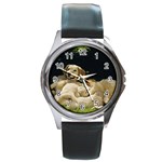 Labrador Retriever Dog Round Metal Watch