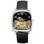 Labrador Retriever Dog Square Metal Watch