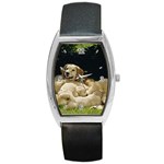 Labrador Retriever Dog Barrel Style Metal Watch