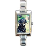 Labrador Retriever Dog Rectangular Italian Charm Watch