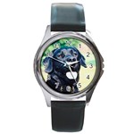 Labrador Retriever Dog Round Metal Watch