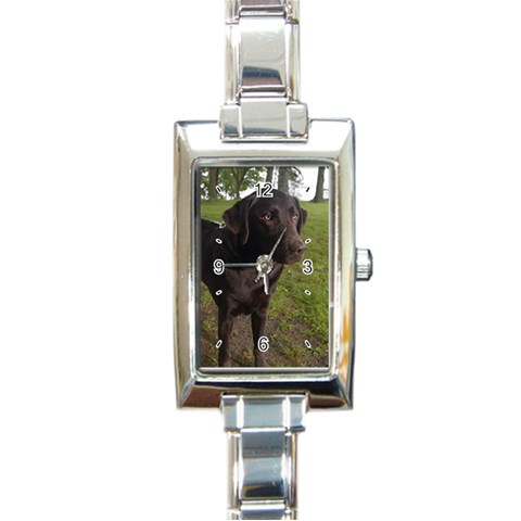 Labrador Retriever Dog Rectangular Italian Charm Watch from ArtsNow.com Front