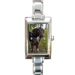 Labrador Retriever Dog Rectangular Italian Charm Watch