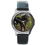 Labrador Retriever Dog Round Metal Watch