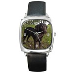 Labrador Retriever Dog Square Metal Watch