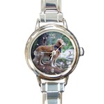 Labrador Retriever Dog Round Italian Charm Watch