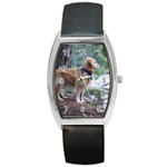 Labrador Retriever Dog Barrel Style Metal Watch