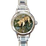 Labrador Retriever Dog Round Italian Charm Watch