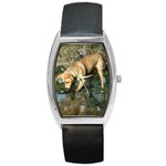 Labrador Retriever Dog Barrel Style Metal Watch