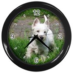 West Highland White Terrier Westie Dog Wall Clock (Black)