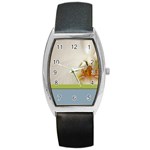 Wedding Orchid Barrel Style Metal Watch