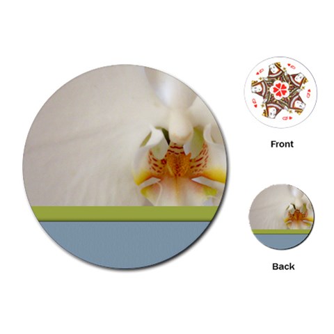 Wedding Orchid Playing Cards (Round) from ArtsNow.com Front