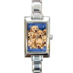 Golden Retriever Rectangular Italian Charm Watch