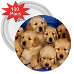Golden Retriever 3  Button (100 pack)