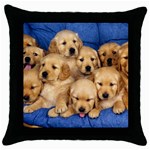 Golden Retriever Throw Pillow Case (Black)