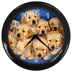 Golden Retriever Wall Clock (Black)