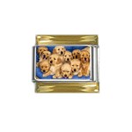 Golden Retriever Gold Trim Italian Charm (9mm)