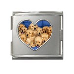 Golden Retriever Mega Link Heart Italian Charm (18mm)