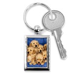 Golden Retriever Key Chain (Rectangle)