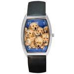 Golden Retriever Barrel Style Metal Watch