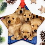 Golden Retriever Star Ornament (Two Sides)