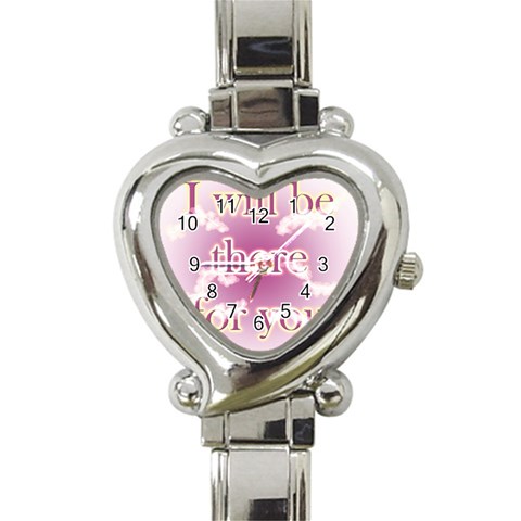 i will be there for you  Heart Italian Charm Watch from ArtsNow.com Front