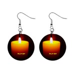 Candlelite Vigil 1  Button Earrings