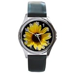 Sunny Daisy Round Metal Watch