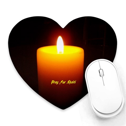 Candlelite Vigil Mousepad (Heart) from ArtsNow.com Front
