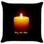 Candlelite Vigil Throw Pillow Case (Black)